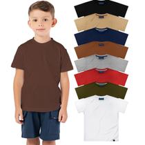 Camiseta Infantil Menino 100% Algodão Básica Confortável