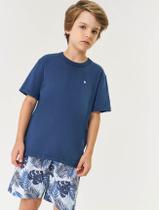 Camiseta Infantil Menino Básica Azul Marinho Divertto