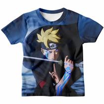 Camiseta Infantil Menino Camisa Estampa Naruto Boruto 3D Camiseta Infantil Menino Camisa Estampa Naruto Boruto 3D