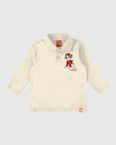 CAMISETA INFANTIL MENINO COM PEITILHO PATRULHA CANINA MALWEE KIDS OFF WHITE-Tamanho 3