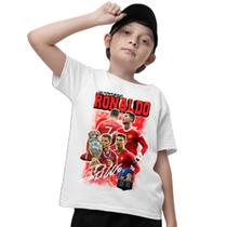 Camiseta Infantil Menino Cristiano Ronaldo Futebol Lançamento