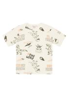 Camiseta infantil menino de dinossauro Brandili - Natural