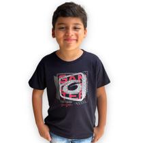Camiseta Infantil Menino De Marca Gola Careca Estilosa