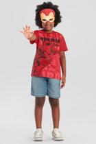 Camiseta infantil menino dos Vingadores com máscara Brandili