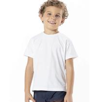 Camiseta Infantil Menino Dry Fit Com Proteção Uv Branca