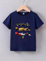 Camiseta Infantil Menino em Algodão 3 CARROS FORMULA 1 T Shirt Estampada Gola Reforçada Camiseta Infantil Menino em Algodão 3 CARROS FORMULA 1 T Shirt Estampada Gola Reforçada