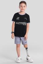 Camiseta infantil menino em dry fit Brandili Active