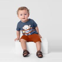 Camiseta infantil menino em malha Mundi