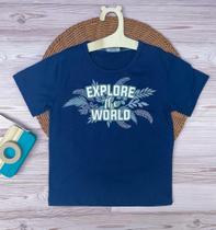 Camiseta Infantil Menino Estampa Explore The World