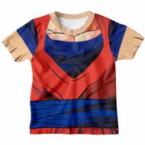 Camiseta Infantil Menino Fantasia Goku Dragon Ball Estampa 3D Uniforme Camiseta Infantil Menino Fantasia Goku Dragon Ball Estampa 3D Uniforme