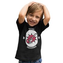 Camiseta Infantil Menino Futuro Roqueirinho Rock and Kids Camiseta Infantil Menino Futuro Roqueirinho Rock and Kids