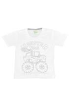 Camiseta Infantil Menino Jipe - Pinte e Lave - Pábinka