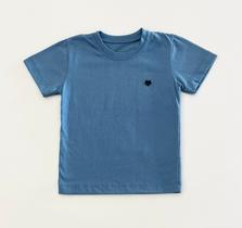 Camiseta Infantil Menino Johnny Fox Azul Em Malha Macia Confortável Verão