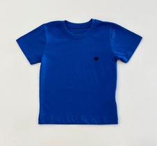 Camiseta Infantil Menino Johnny Fox Azul Royal Em Malha Confortável Verão