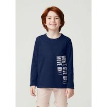 Camiseta Infantil Menino Manga Longa Flamê - hering