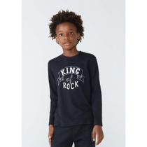 Camiseta Infantil Menino Manga Longa Flamê - hering