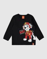 CAMISETA INFANTIL MENINO MANGA LONGA PATRULHA CANINA ALGODÃO MALWEE KIDS PRETO-Tamanho 3 CAMISETA INFANTIL MENINO MANGA LONGA PATRULHA CANINA ALGODÃO MALWEE KIDS PRETO-Tamanho 3