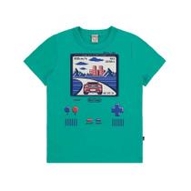 Camiseta Infantil Menino Meia Malha Game With Stereo Sound