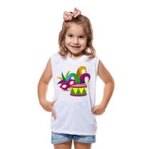Camiseta Infantil Menino Menina Carnaval Mascara Samba Fantasia Criança