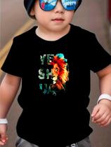 Camiseta Infantil Menino Menina em Algodão T Shirt Estampada Gola Reforçada YESHUA