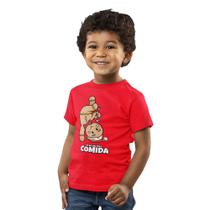 Camiseta Infantil Menino Menina Eu Só Vim Pela Comida Natal Camiseta Infantil Menino Menina Eu Só Vim Pela Comida Natal