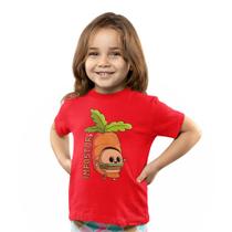 Camiseta Infantil Menino Menina Hambúrguer Cenoura Impostor Camiseta Infantil Menino Menina Hambúrguer Cenoura Impostor
