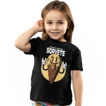 Camiseta Infantil Menino Menina Hoje é Dia de Sorvete Feliz - Hipsters