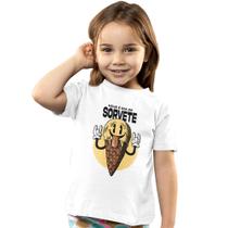 Camiseta Infantil Menino Menina Hoje é Dia de Sorvete Feliz Camiseta Infantil Menino Menina Hoje é Dia de Sorvete Feliz