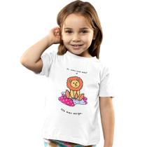 Camiseta Infantil Menino Menina Leãozinho Manga Curta