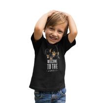 Camiseta Infantil Menino Menina Macaco Welcome to the Jungle Camiseta Infantil Menino Menina Macaco Welcome to the Jungle