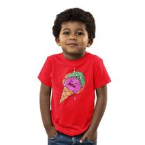Camiseta Infantil Menino Menina Sorvete Zumbi Casquinha Kids Camiseta Infantil Menino Menina Sorvete Zumbi Casquinha Kids