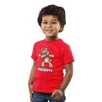 Camiseta Infantil Menino Menina Vim Pelo Presente Natal Urso