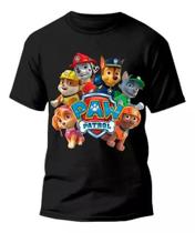 Camiseta Infantil Menino Patrulha Canina Camisa 100% Algodão