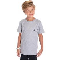 Camiseta infantil menino premium com bordado - cinza