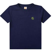 Camiseta infantil menino premium com bordado - marinho