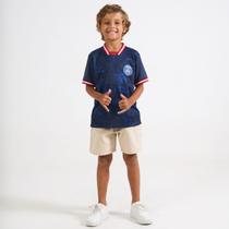 Camiseta Infantil Menino PSG Metamask Azul Marinho Original