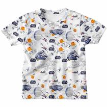 Camiseta Infantil Menino Stars Wars Nave Camisa Estampada 3D Homem