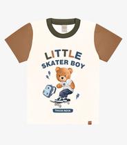 Camiseta Infantil Menino Urso Trick Nick Bege