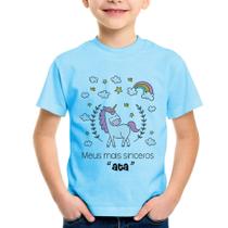 Camiseta Infantil Meus mais sinceros "ata" - Foca na Moda