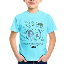 Camiseta Infantil Meus mais sinceros "ata" - Foca na Moda