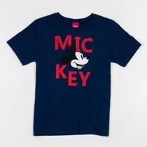 Camiseta Infantil Mickey (Azul Marinho) Cativa