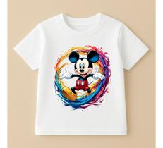 Camiseta Infantil Mickey Mouse Disney 100% Algodao Mode 07 Camiseta Infantil Mickey Mouse Disney 100% Algodao Mode 07