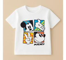 Camiseta Infantil Mickey Mouse Disney 100% Algodao Mode 08 Camiseta Infantil Mickey Mouse Disney 100% Algodao Mode 08