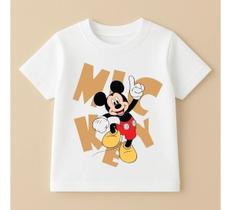 Camiseta Infantil Mickey Mouse Disney 100% Algodao Mode 09 Camiseta Infantil Mickey Mouse Disney 100% Algodao Mode 09