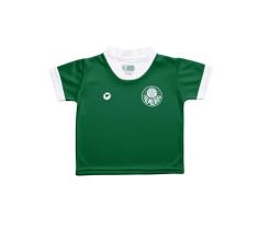 Camiseta Infantil Micro Dry Sublimada Gola Branca Palmeiras