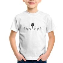 Camiseta Infantil Microfone Batimentos Cardíacos - Foca na Moda