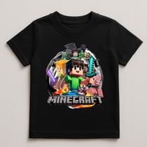 Camiseta Infantil Minecraft 100% Algodao Modelo 2
