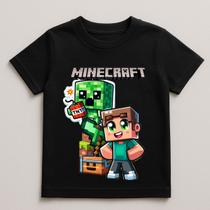 Camiseta Infantil Minecraft 100% Algodao Modelo 6