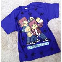 Camiseta Infantil Minecraft, Camiseta Verão Camiseta Meninos Super Mario Camiseta Roblox,