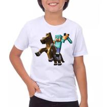 Camiseta Infantil Minecraft Modelo 1